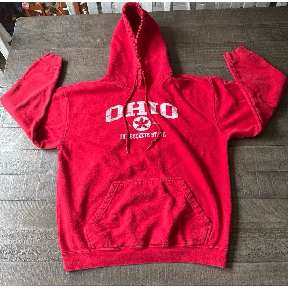 Brisco Men's Ohio State Buckeyes Red Hoodie Sweatshirt Size Large